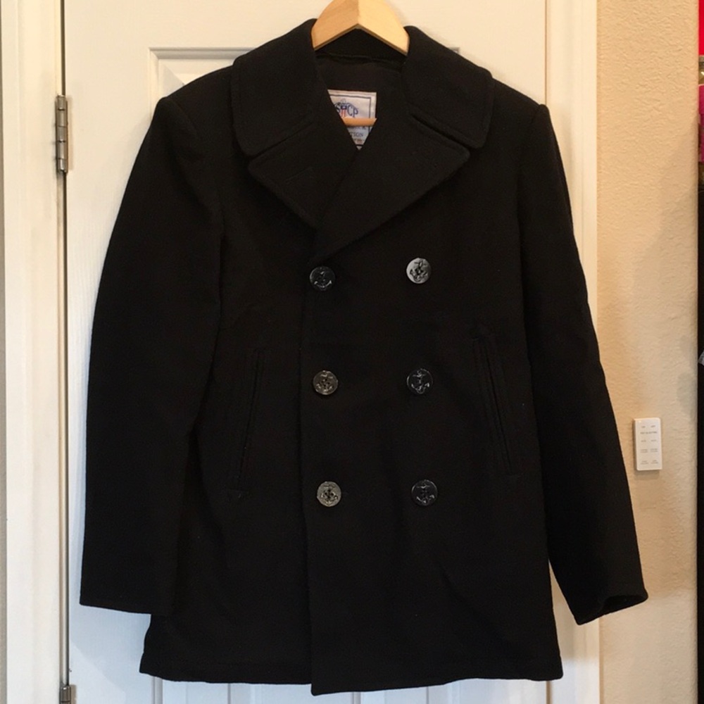 US Navy vintage pea coat 36R